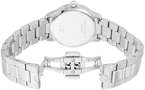 Tory Burch Collins Silver Stainless Steel White Dial Women's Watch TBW1301