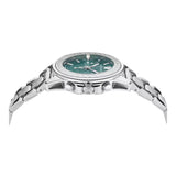 Versace Greca Action Chronograph Quartz Green Dial Silver Steel Strap Men's Watch - VE3J00422