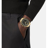 ساعة فيرساتشي غريكا دوم كرونوغراف بمينا أسود وذهب بالكامل وحركة سويسرية - VE6K00523