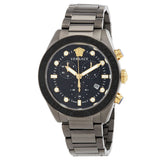 Versace Greca Dome Chronograph Quartz Black Dial Men's Watch VE6K00623 - Watches of America