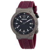 Versace Greca Logo Diver Quartz Black Dial Men's Watch VE8G00224 - Watches of America