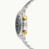 Versace Greca Logo Diver Quartz Black Dial Two Tone Steel Strap Men's Watch - VE8G00424