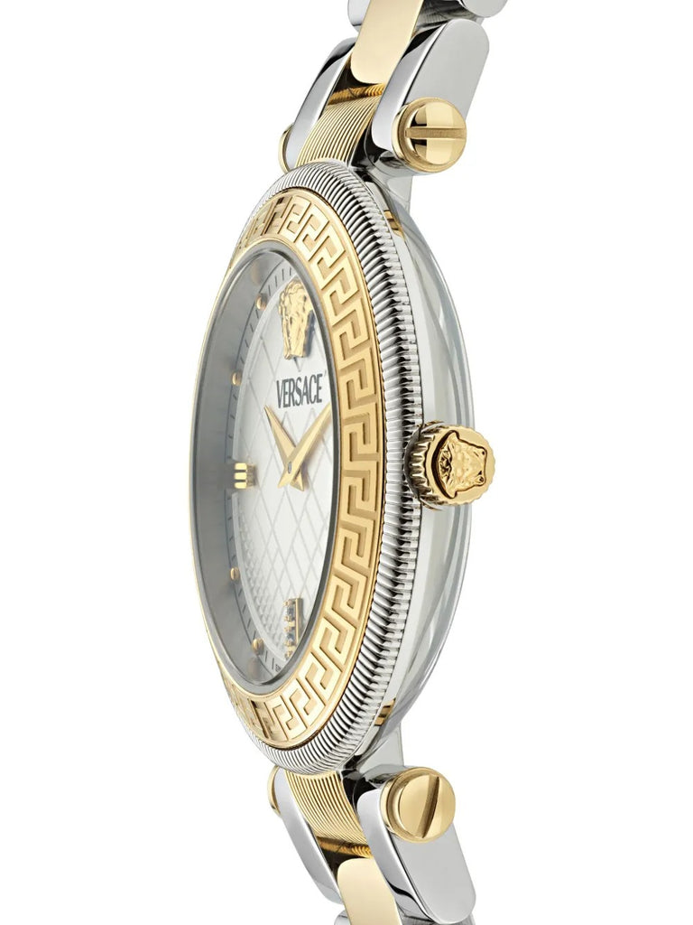 Versace Reve White Textured Dial Two-Tone Swiss Movt Women's Watch - VE8B00724