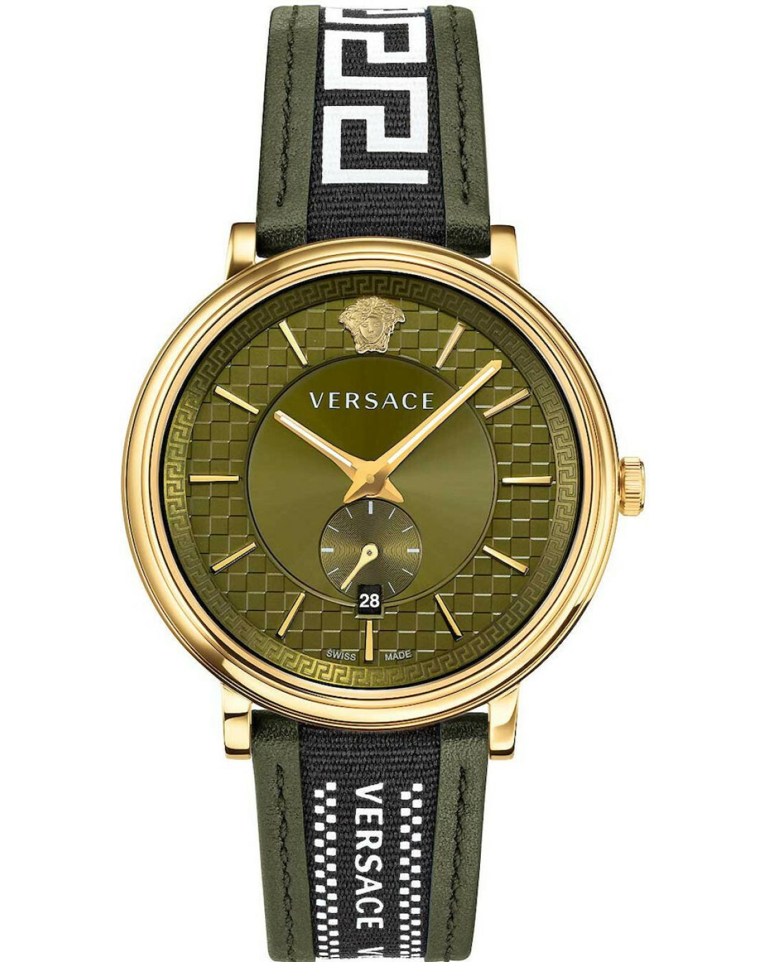Versace V-Circle Quartz Green Dial Men's Watch - VEBQ01519