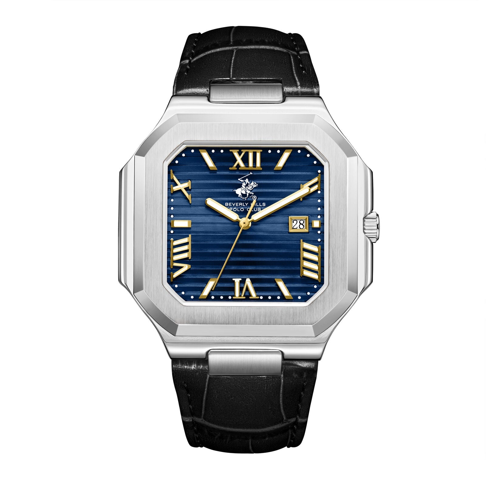 ساعة رجالية فضية من نادي بيفرلي هيلز بولو، موديل BP3846X.391