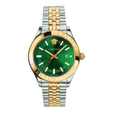 Versace Hellenyium Two-Tone Green Dial Men's Watch VEVK00620 - Watches of America