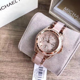 Michael Kors Mini Blair Reloj multifunción con esfera rosa para mujer MK6175