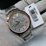 Emporio Armani Reloj cronógrafo de cuarzo con esfera gris para hombre AR11077
