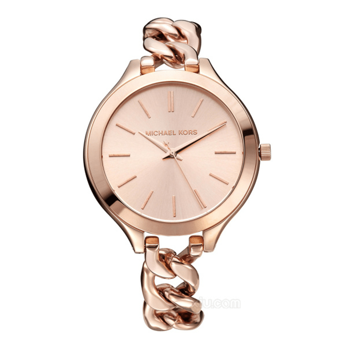 Michael Kors Slim Runway Twist Rose Dial Ladies Watch MK3223 Watches of America