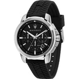 Maserati Black Silicone Quartz Fashion Men's Watch R8871621014 - Watches of America