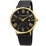 Akribos XXIV Quartz Black Dial Men's Watch #AK1110BKG - Watches of America
