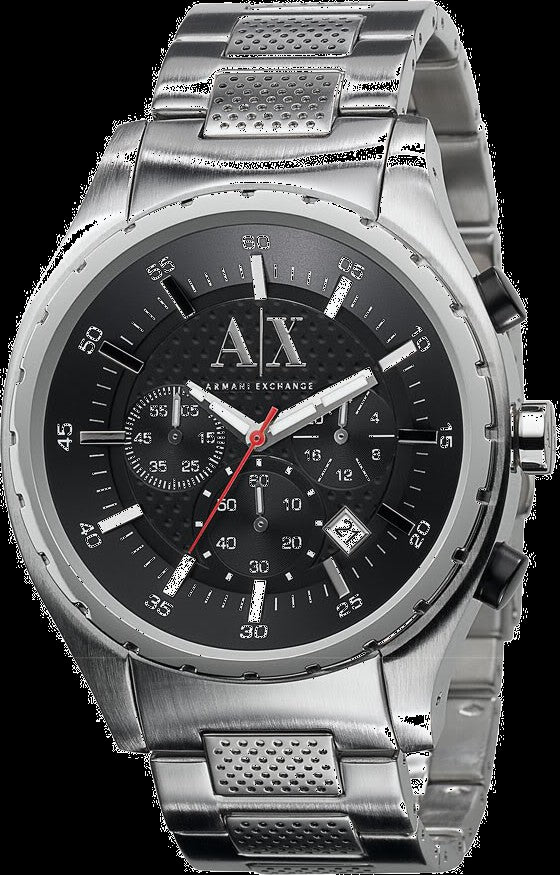 Armani Exchange Silver Chronograph Black Dial Men s Watch AX1057 Watches of America