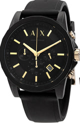 Armani Exchange Reloj cronógrafo de cuarzo con esfera negra para hombre AX7105
