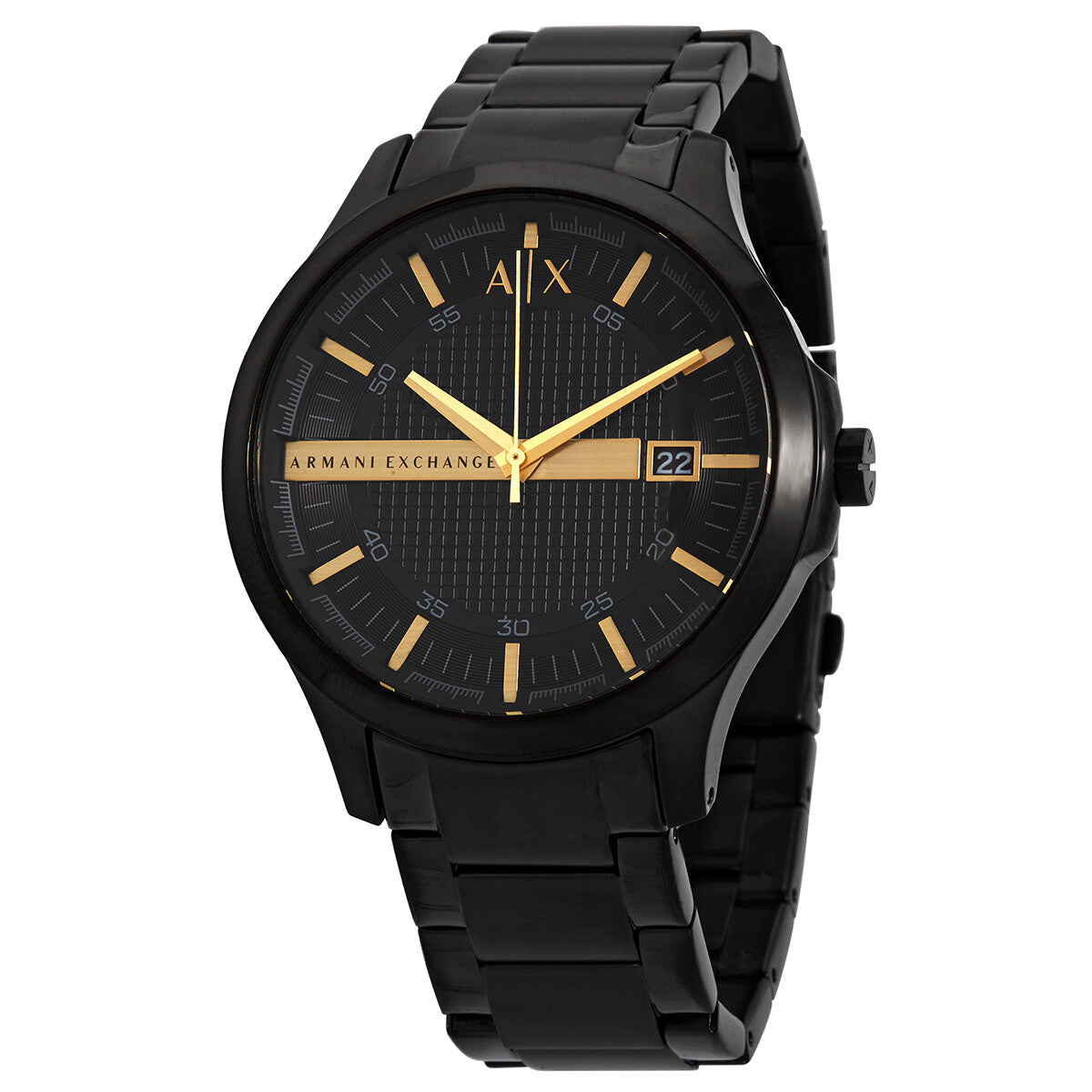 Armani Exchange Reloj de cuarzo con esfera negra para hombre