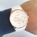 Reloj Emporio Armani Sport Collection Cronógrafo Blanco Hombre AR5919