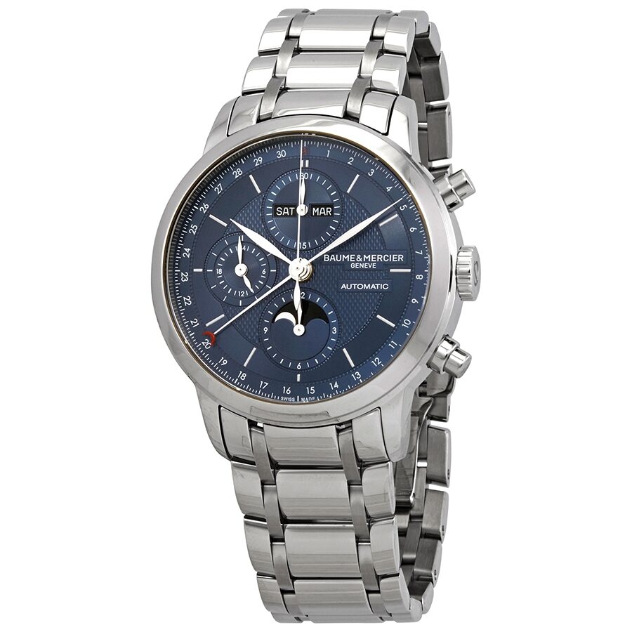 Baume et Mercier Classima Full Calendar Moon Phase Automatic Blue