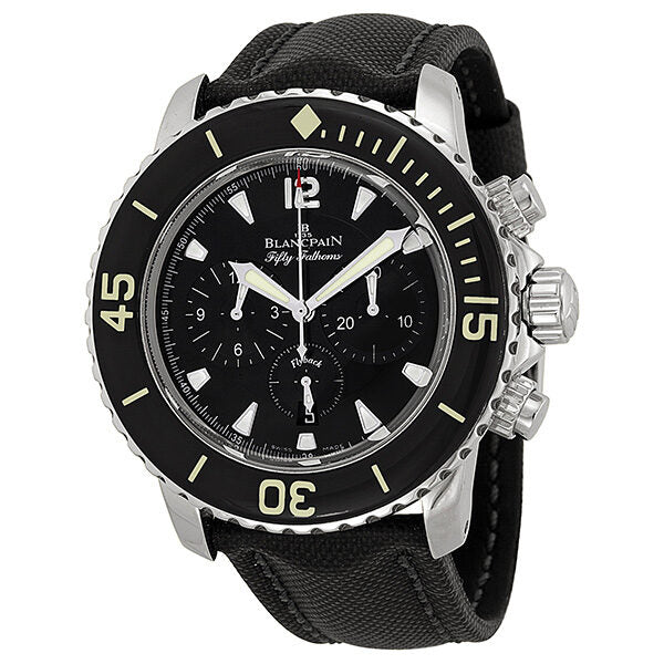 Blancpain Fifty Fathoms Black Dial Flyback Chronograph Black