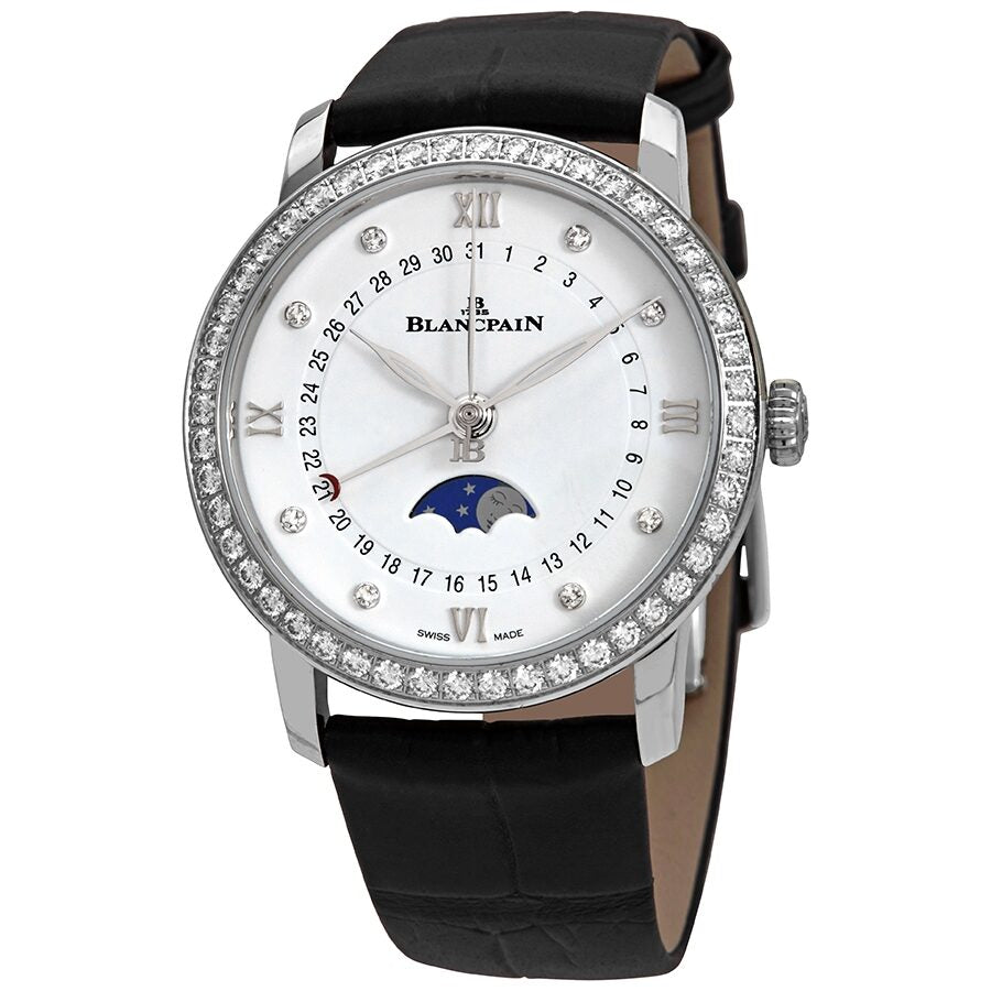 Blancpain Villeret Moonphase Diamond White Dial Unisex Watch