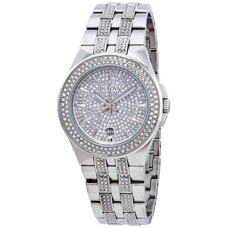 Bulova pave outlet crystal watch