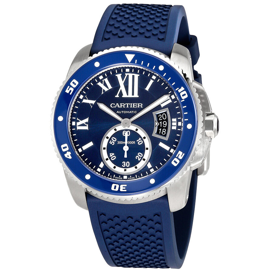 Reloj Cartier Calibre Diver Automatico Esfera Azul Hombre WSCA0011 Watches of America