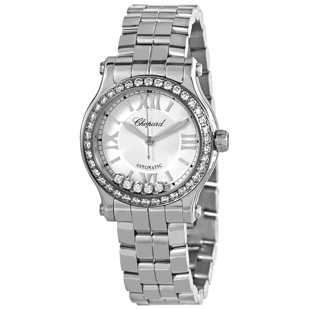 Chopard Happy Sport Automatic Diamond Silver Dial Ladies Watch