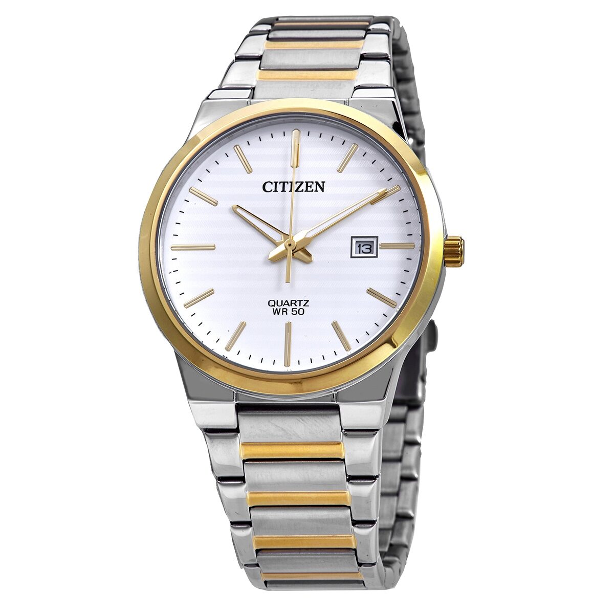 Citizen deals Men's Watch BF2003-50A Quartz Silver Dial Day Date Leather Band 41mm