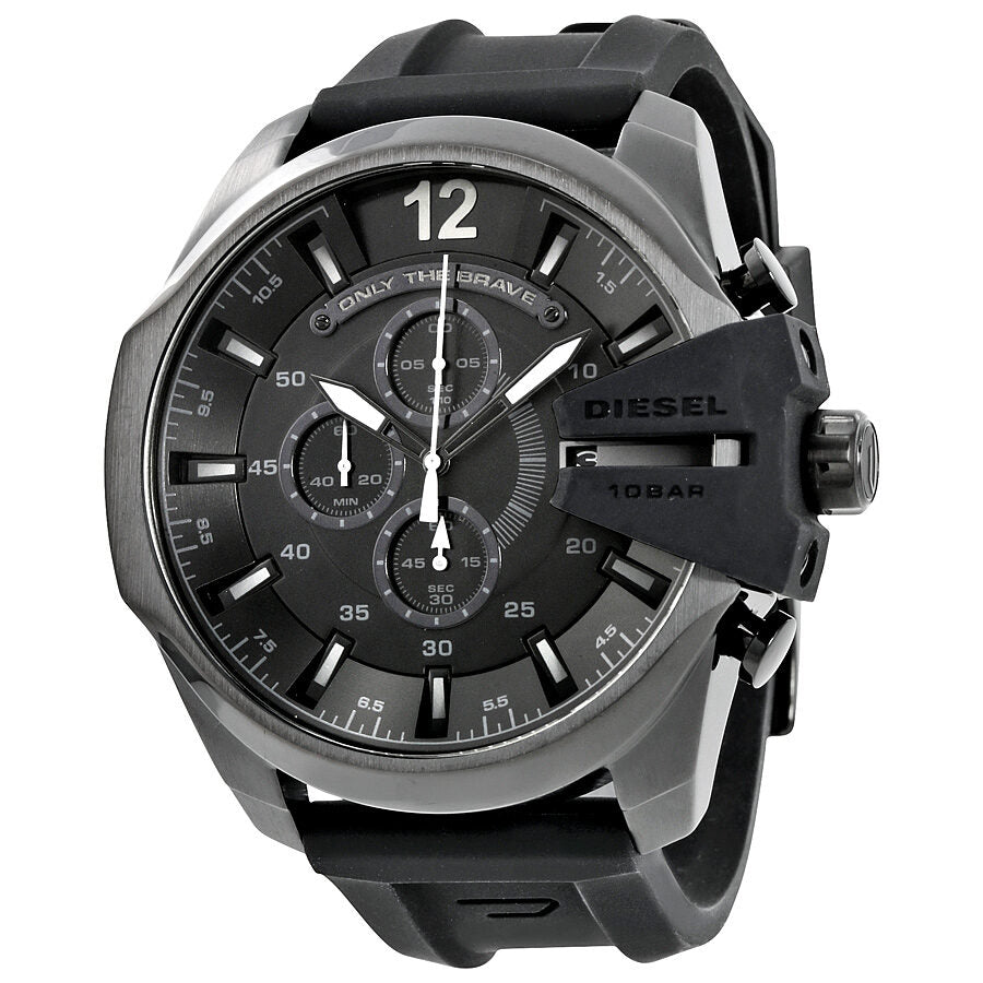 Diesel Chief Chronograph Black Dial Black Silicone Men s Watch DZ4378 Watches of America