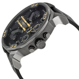 Diesel Mr. Daddy 2.0 Black Dial Black Leather Men's Watch #DZ7348 - Watches of America #2