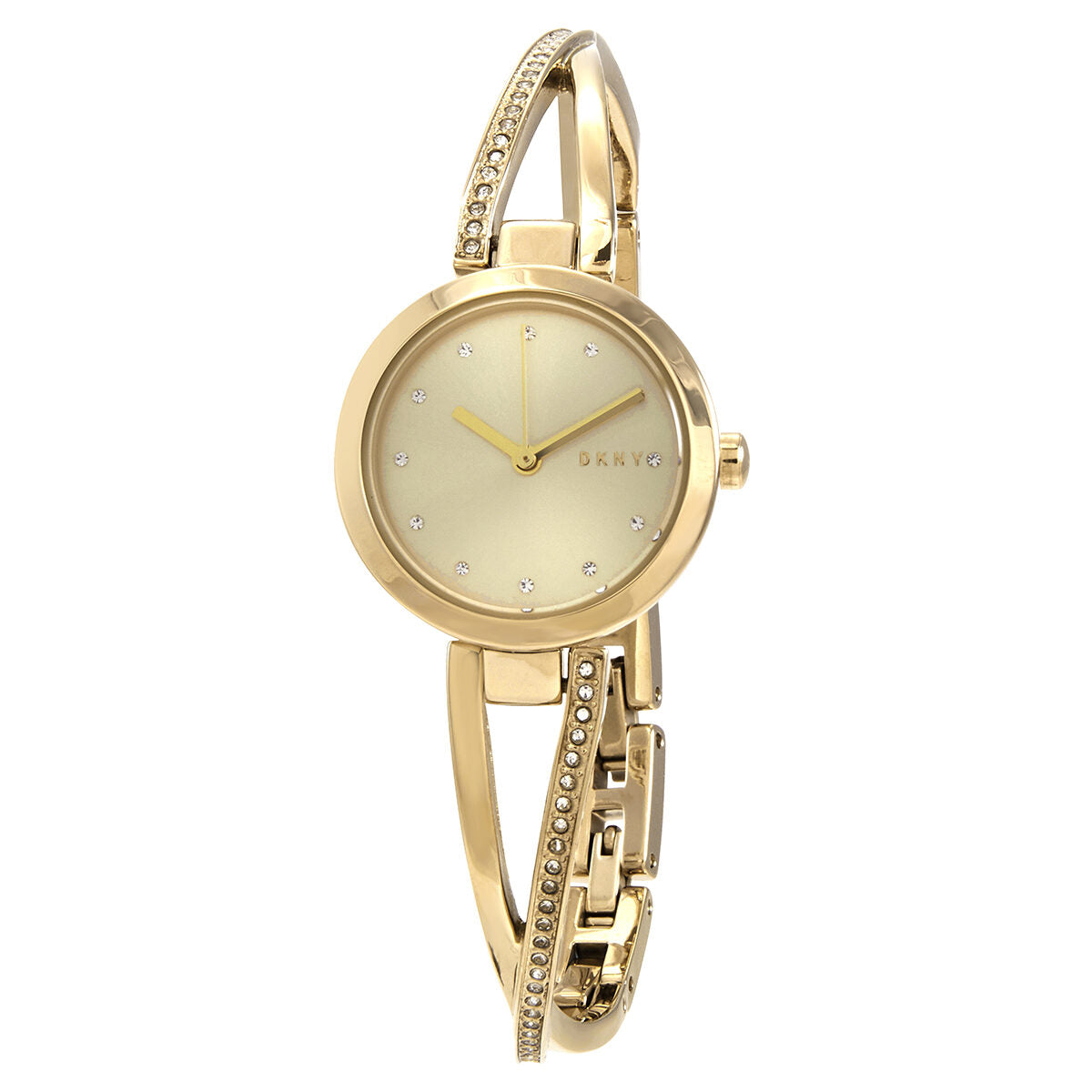 DKNY Crosswalk NY2830 Reloj para mujer con esfera dorada y