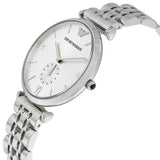 Reloj Emporio Armani Classic con esfera plateada para hombre AR1819