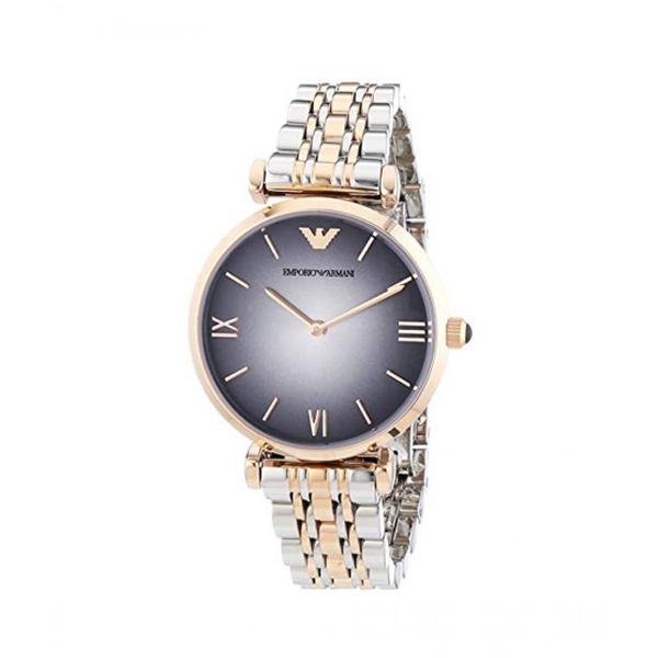 Emporio Armani Quartz Grey Dial Two tone Ladies Watch AR1725