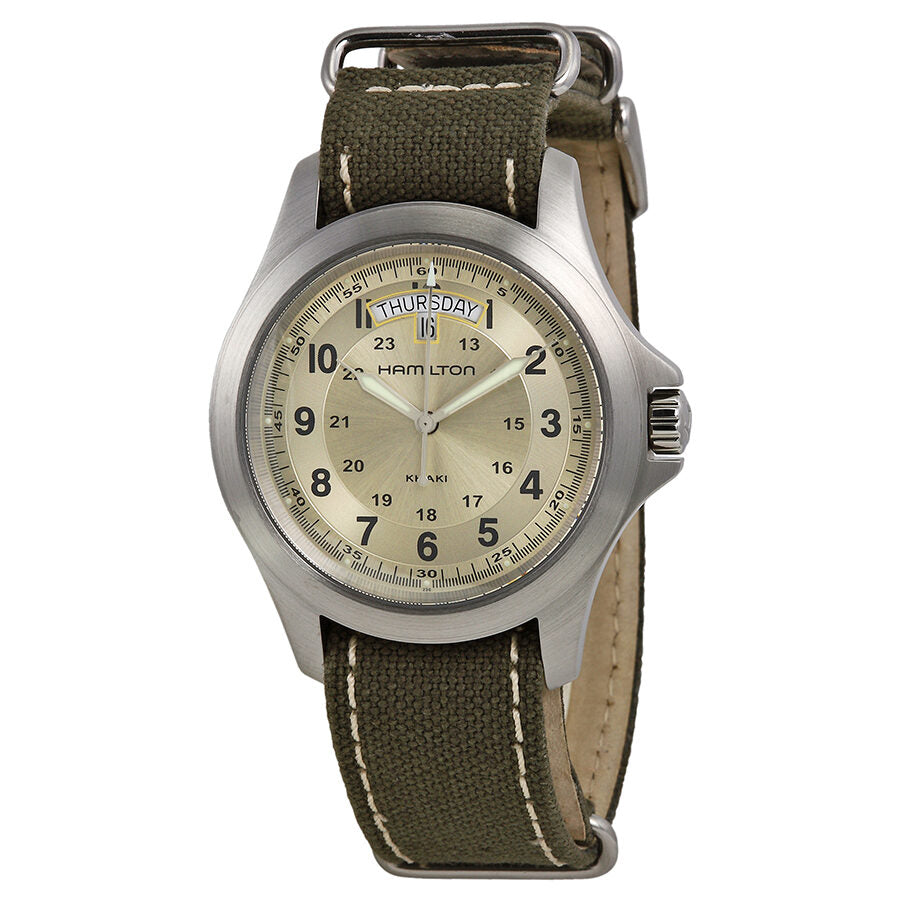 Brown Leather Hamilton Khaki King Nato Strap Hamilton Khaki King