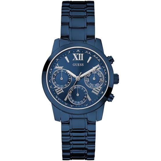 Guess navy blue watch best sale