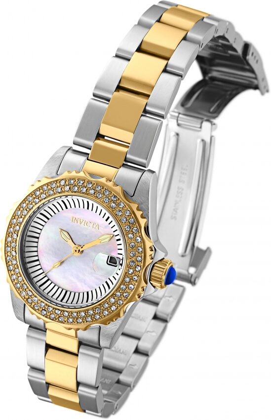 Invicta Angel Quartz Crystal White Mother of Pearl Dial Ladies Watch 2 Watches of America