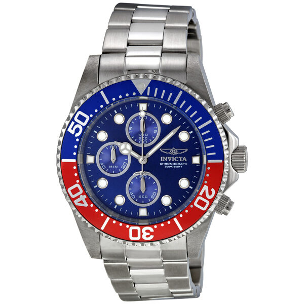 Pepsi Invicta Like Rolex Invicta Pro Diver Chronograph Blue Dial