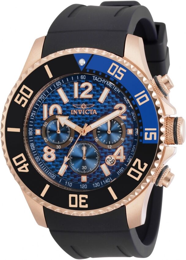 Invicta Pro Diver Chronograph Blue Dial Batman Bezel Men's Watch