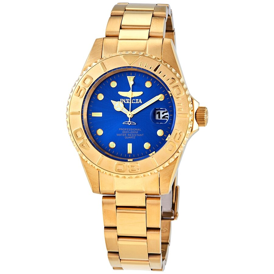 Invicta pro diver gold blue hotsell