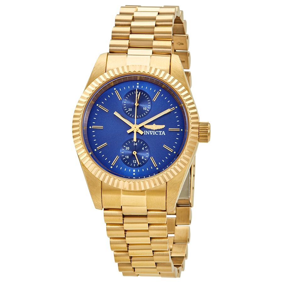 Invicta blue gold watch hotsell