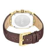 JBW Orion Diamond Gold Dial Brown Leather Ladies Watch #J6342B - Watches of America #3