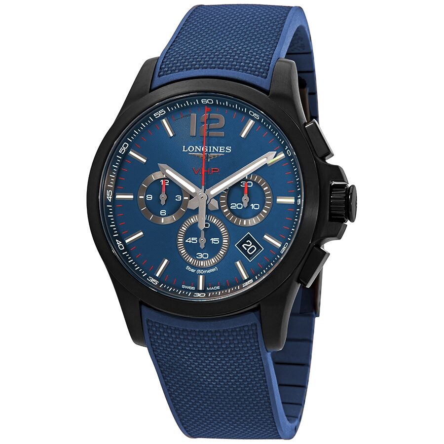 Longines Conquest V.H.P. Chronograph Quartz Blue Dial Men's