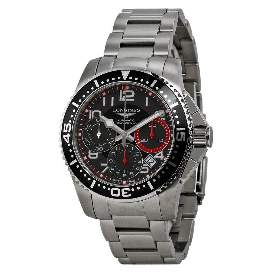 Longines hydroconquest black on sale dial men's watch