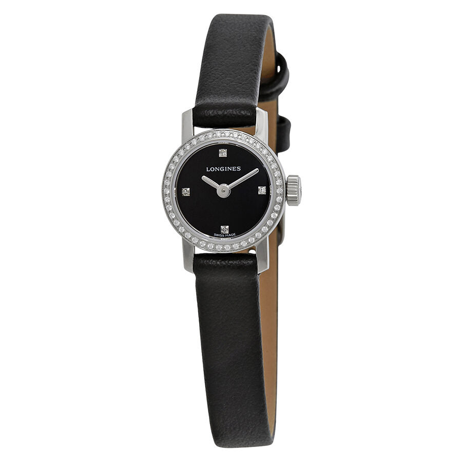 Longines Mini Black Dial Diamond Ladies Watch L23030572 Watches