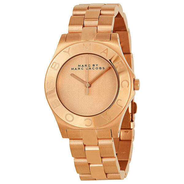 Marc by Marc Jacobs Blade Rose Dial Rose Gold Ion-plated Ladies Watch #MBM3127 - Watches of America