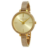 Michael Kors Jaryn Crystal Gold Sunray Dial Ladies Watch #MK3784 - Watches of America