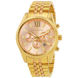 Michael Kors Lexington Rose Gold-tone Dial Ladies Chronograph Watch MK6473 - Watches of America