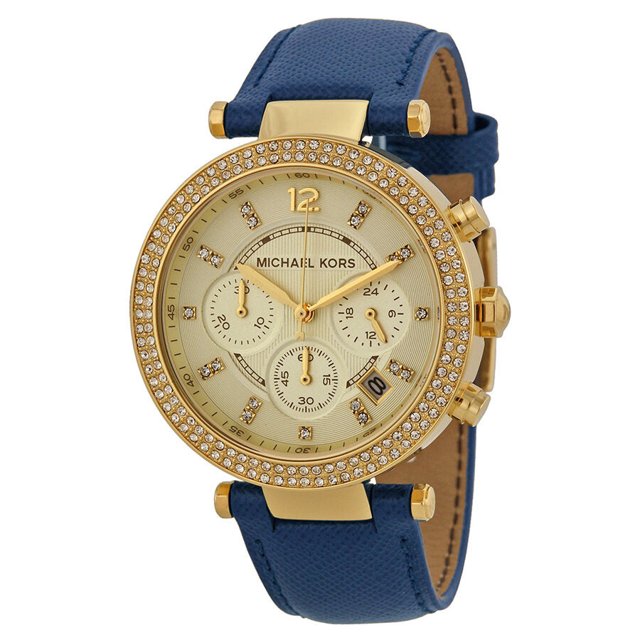 Michael kors ladies parker best sale chronograph watch