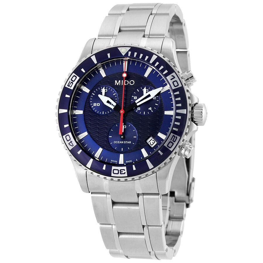 Mido Ocean Star Chronograph Navy Blue Dial Men's Watch