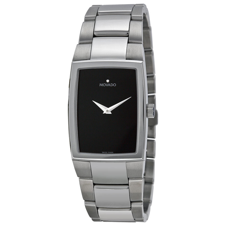 Movado Eliro Black Dial Stainless Steel Ladies Watch 0 606662 Watches of America