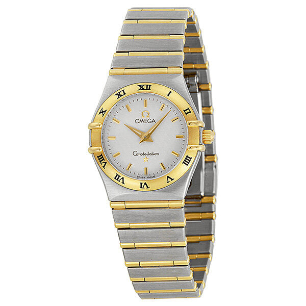 Omega Constellation Silver Dial Stainless Steel and Yellow Gold Ladies Watch 1272.30 12723000 Watches of America