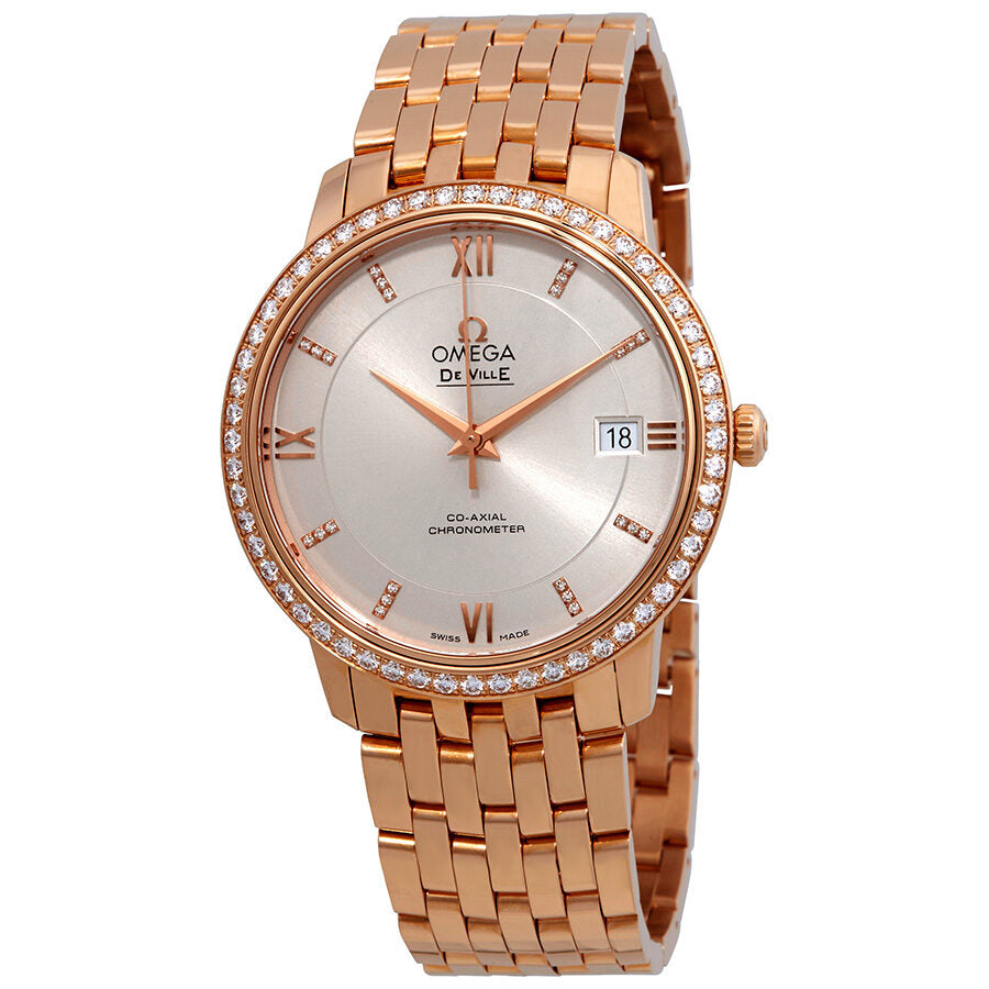 De Ville Rose Gold Omega Ladies Watch Omega De Ville Prestige 18
